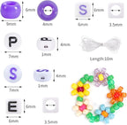 QUEFE Bracelet Making Kit 6 Boxes 120 Colors Pony Beads Kandi Beads Kit 4700pcs - Image 2