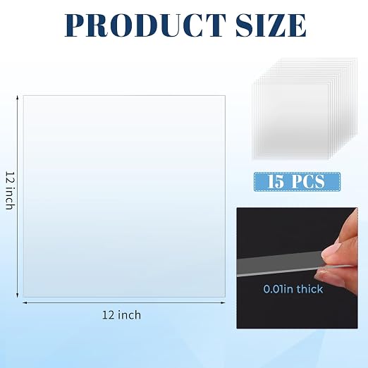 TKOnline 15 PCS Plexiglass Sheets, Invitations, Poster Frames Plastic Board - Image 2