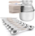 Magnetic Measuring Cups and Spoons Set-Heavy Duty 304 Stainless Steel，Double by HOUJIP