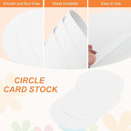MECCANIXITY 24 Pcs Circle Card Stock, 4.9 Inch Round Cutouts Paper Thick - Image 3