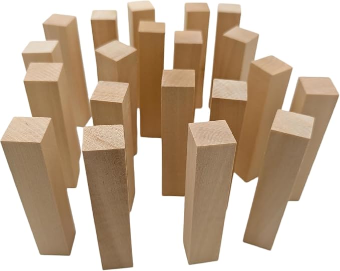 20PCS Basswood Carving Blocks, Whittling Wood Carving Kit, Unfinished Wooden - Image 3