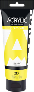 AUREUO Lemon Yellow Hue Acrylic Paint, 4 Fl Oz / 120ml Single Tube, Rich by AUREUO