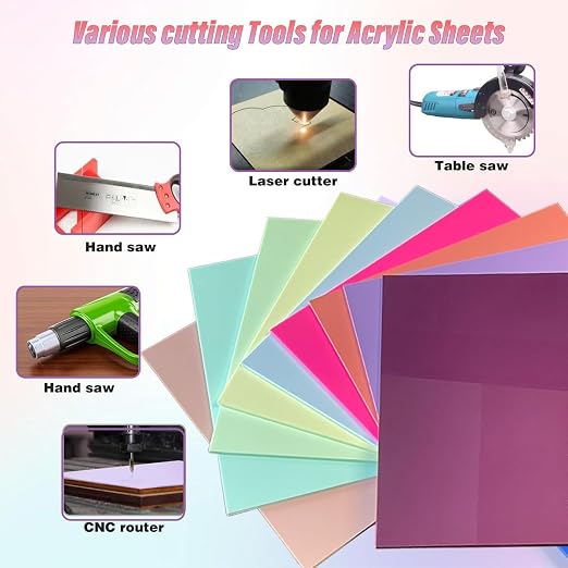 10 Colors Cell Cast Acrylic Sheets 1/8inch 8x8 200x200mm Plexiglass Sheets | - Image 7
