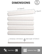 Fluxynara Cork Board Alternative Felt Strip Board 5-Pack 13"x2", Office Pin - Image 2