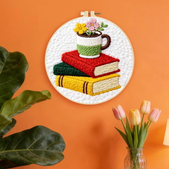 INFUNLY Books Flowers Punch Needle Kit - Image 6