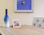 Laura Ashley 4x4 Pink Flower Textured Hand-Crafted Resin Picture Frame - Image 5