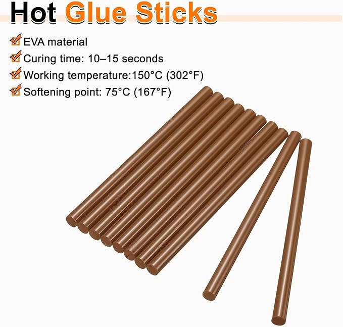 HARFINGTON 10pcs Hot Glue Sticks 0.43" Dia x 9.84" Long EVA Mini Hot Melt - Image 4