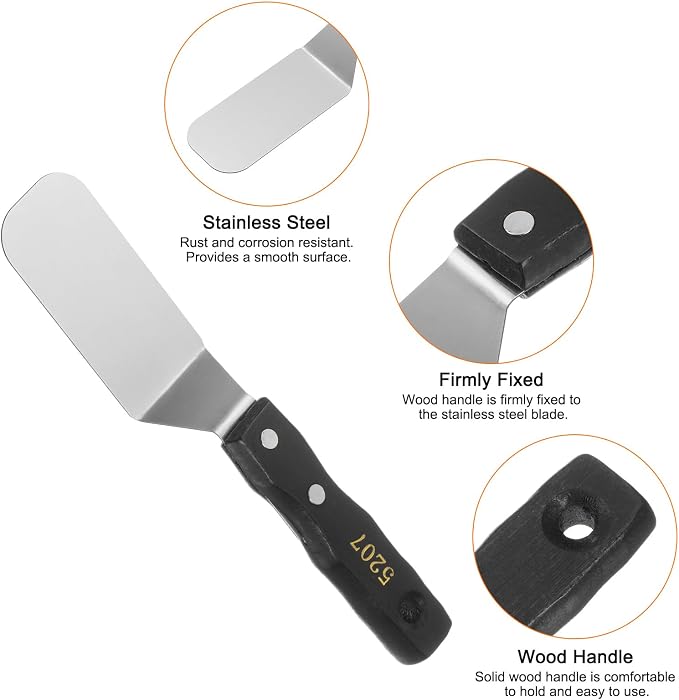 HARFINGTON No.5207 Painting Palette Knife Stainless Steel Flat Large Spatula - Image 4