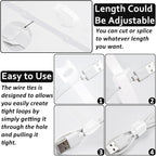 70pcs Cable Ties Reusable White Wire Ties Cable Management Cord Ties Reusable - Image 6
