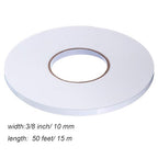 Tatuo 2 Rolls Double Sided Foam Tape 3/8 Inch by 50 Feet White PE Foam Tape - Image 3