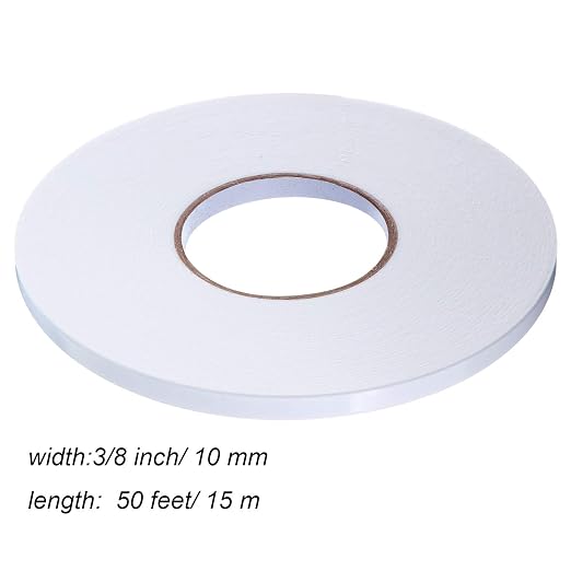 Tatuo 2 Rolls Double Sided Foam Tape 3/8 Inch by 50 Feet White PE Foam Tape - Image 3