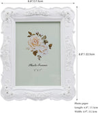 Coshar Rose Flower Design Picture Frame Vintage Photo Frame 5 x 7 Inch | - Image 6
