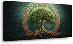 ZESTRILIA Celtic Tree of Life Canvas Wall Art, Timeless Mystical Bohemian by Unknown