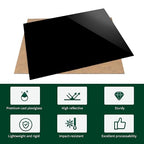 UU&FIL Black Acrylic Sheets 12" x 16", 2 Pack 1/8 Inch Thick Cast Plexiglass - Image 4
