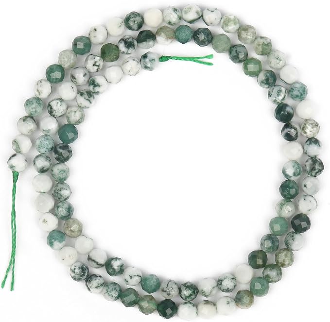 3mm 120pcs Tree Agate Tiny Gemstone Beads - Image 3