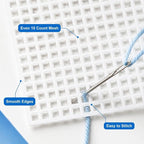 YOUNTHYE 15 PCS 10 Count Plastic Canvas Sheets, 10.2 x 13.2 Inch Plastic Mesh - Image 3