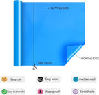 RENLITONG Lake Blue Iron on Vinyl 12Inch by 15ft Roll HTV - Image 4