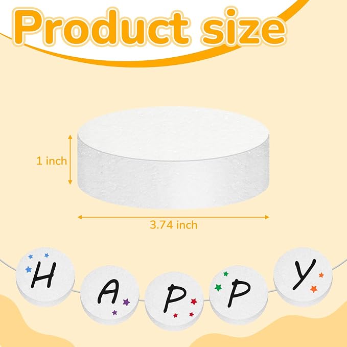 Henoyso 48 Pcs 4 Inch Foam Circles - Image 2