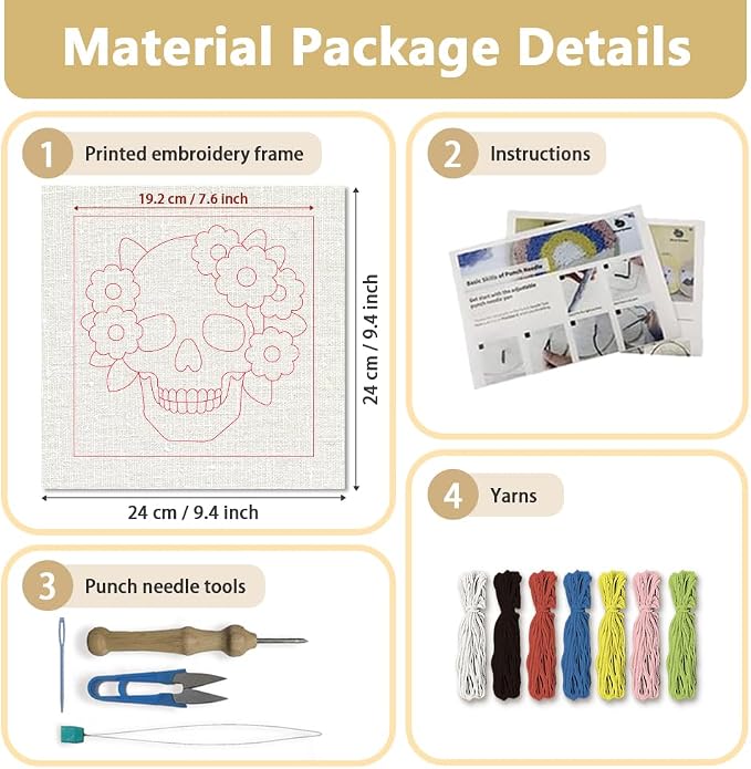 Doodlream Gothic Skull Flower Needle Kit - Image 2