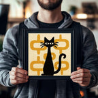 FREEBLOSS DIY Punch Needle Kit Abstract Cat Punch Needle Embroidery Wall - Image 6