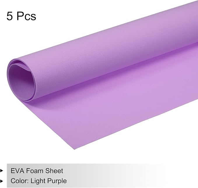 MECCANIXITY EVA Foam Sheets Light Purple 19.7 Inch x 35.4 Inch 1mm Thick Crafts - Image 3