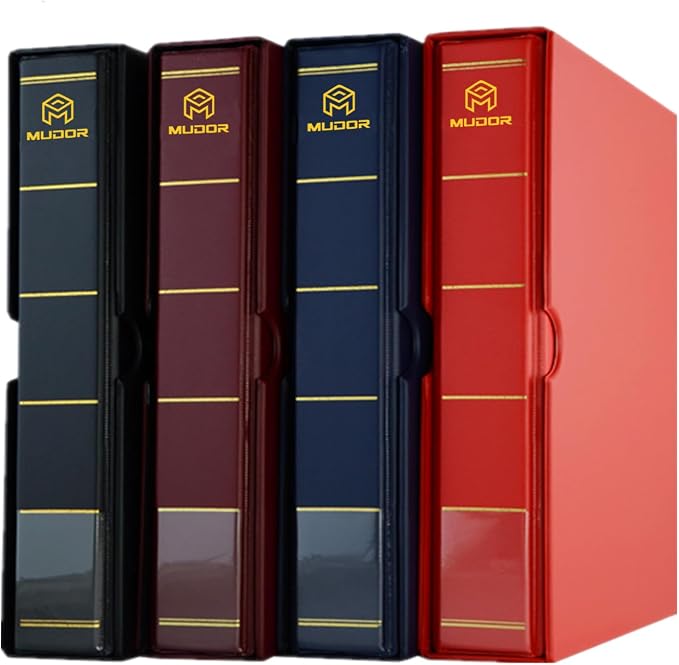 MUDOR Stamp Binder with Slipcase, Empty Stamp Collecting Albums, Stamp Stockbook - Image 5