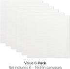 KINGART Stretched White Canvas Set – Square, 14x14 Inch, Triple Gesso Primed – - Image 6