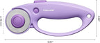 Fiskars Loop Rotary Cutter, Explore Collection Ultra Lilac, Precision-Ground - Image 4