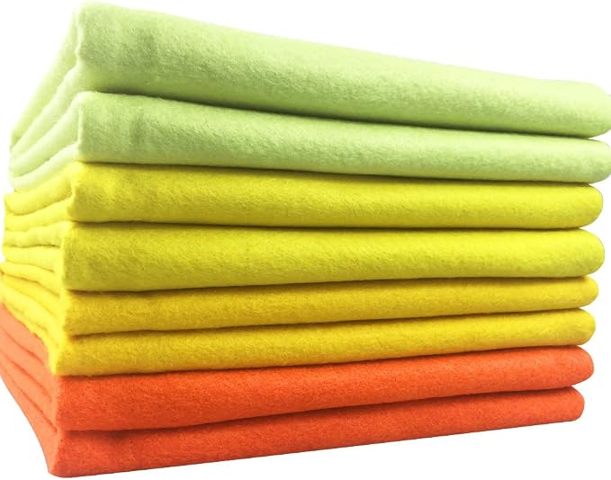 4pcs Thick 1.4mm Soft Felt Fabric Sheet Assorted Color Felt Pack DIY Craft by flic-flac