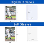 1000 Pack Card Sleeves Hard Plastic, Arjiekwei 3"X 4" Baseball Cards Protectors - Image 4