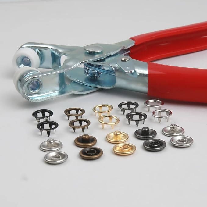 GTAAOY 100 Sets 9.5mm Metal Snaps Buttons Perfect - Image 6