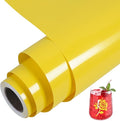 TORC Yellow Permanent Vinyl 12" x 14 FT Glossy Yellow Adhesive Vinyl Roll by TORC