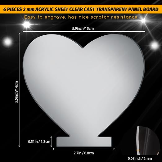 6 Pieces 2 mm Acrylic Sheet Transparent LED Film - Image 2