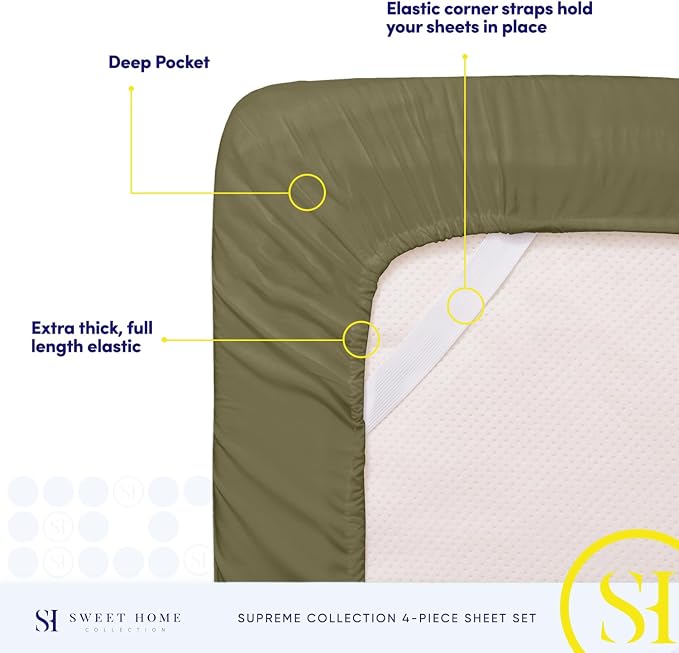 Twin Sheets - Breathable Luxury Sheets - 1800 Supreme Collection Extra Soft - Image 5