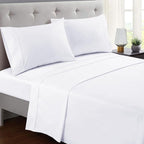 GOLD TEXTILES Queen Flat Sheet 6 Pack – Brushed Microfiber Top Sheets - Image 2