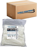Kable Kontrol Cable Zip Ties Natural White 8, 50 Lbs Tensile Strength, Bulk Pack by KABLEKONTROL%C2%AE