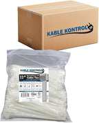Kable Kontrol Cable Zip Ties Natural White 8, 50 Lbs Tensile Strength, Bulk Pack by KABLEKONTROL%C2%AE