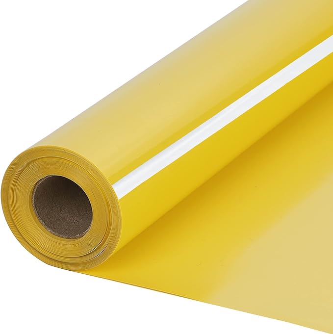 HTVVETUR Yellow HTV Iron on Vinyl 12Inch by 35ft Heat Transfer Vinyl by HTVVETUR