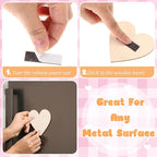 Qunclay 20 Pcs Wooden Heart Magnets - Image 3