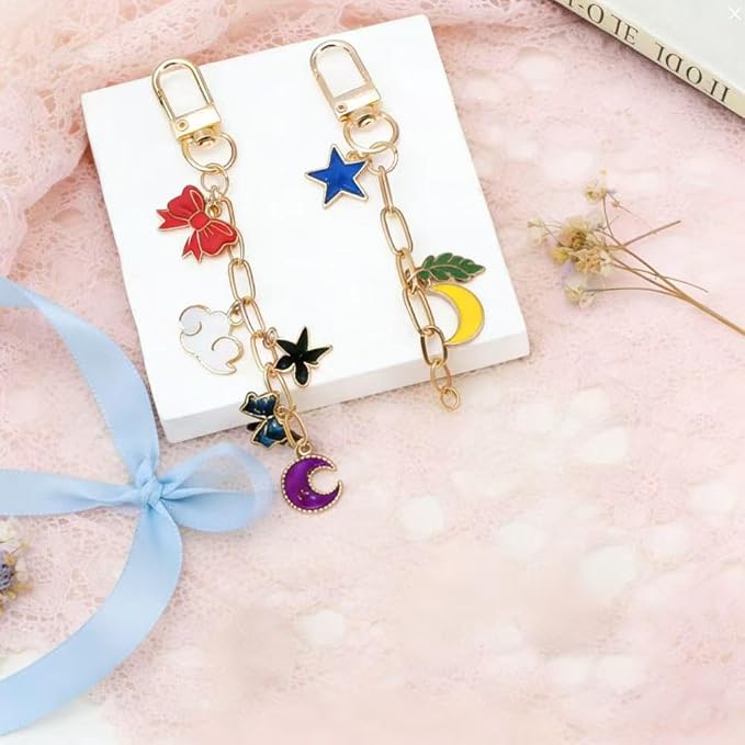 Keychain Making Kit DIY Bag Charm Kit 30 Charms 10 Keychain Clips Key Chain Kit - Image 4