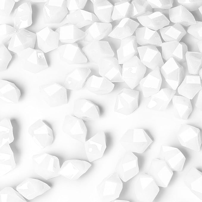 DomeStar White Fake Ice Rocks, Fish Tanks Decor Table Scatter DIY Craft Supplies by DOMESTAR