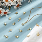 Beebeecraft 1 Box 20Pcs Golden Star Pendant Bulk Real 18K Gold Plated Brass - Image 4