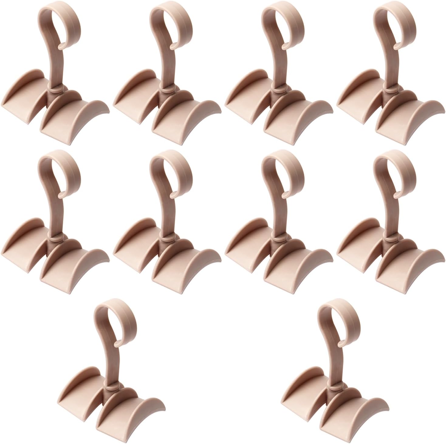 Rotating Belt Hanger 360°Rotatable Organizer 4 Hangers for Drying Towels Bras Clothes Gloves Plastic Laundry Sock Drying Hanger Pink 10Pcs