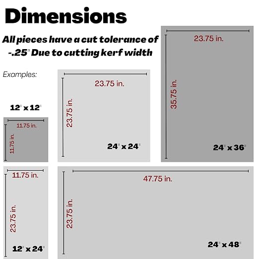 BuyPlastic 2415 Red Translucent Colored Acrylic Plexiglass Sheet, Choose Size - Image 3