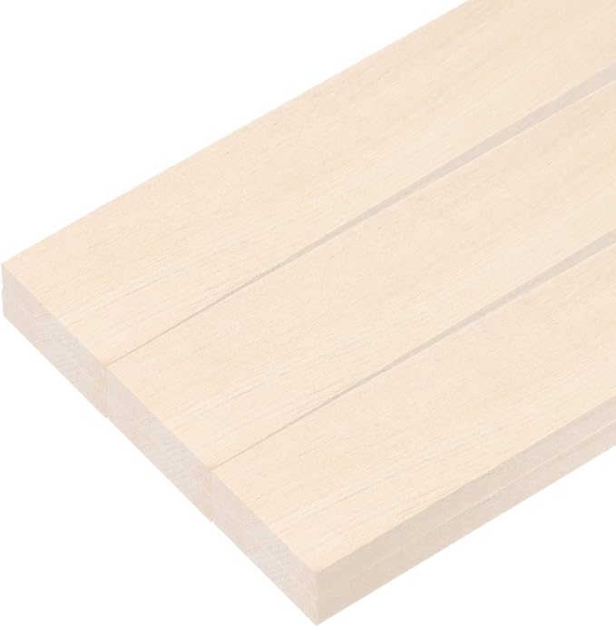 MECCANIXITY 6pcs Wood Sticks, 3/8"x 1.6" x 15" Rectangle Wooden Cube Wood by MECCANIXITY