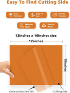 Orange Heat Transfer Vinyl Bundle: 16 Pack 12" x 10" Heat Transfer Vinyl T-Shirt - Image 4