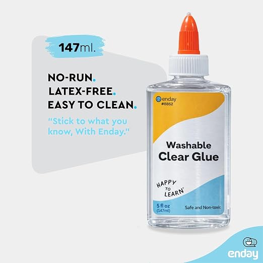 Enday Clear Glue 5oz for Slime – Liquid Craft Adhesive, Dries Clear, Teacher - Image 6