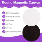 ESRICH 48Pack 3x3IN Round Mini Canvas Magnets, Small Magnetic Paint Canvas | - Image 5