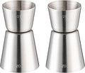 Briout Jigger for Bartending, Flat Edge Silver by Briout