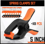 HORUSDY 8-Pack Spring Clamps Heavy Duty, 5-inch Large Plastic Clamps - Image 5